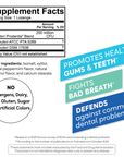 BioGaia Prodentis mint probiotic lozenges packaging featuring supplement facts and support of fresh breath and healthy gums.