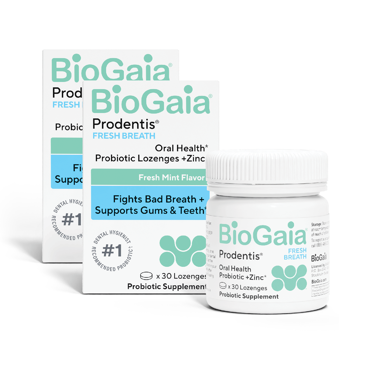 BioGaia Prodentis® Fresh Breath - Probiotic Lozenges with Zinc