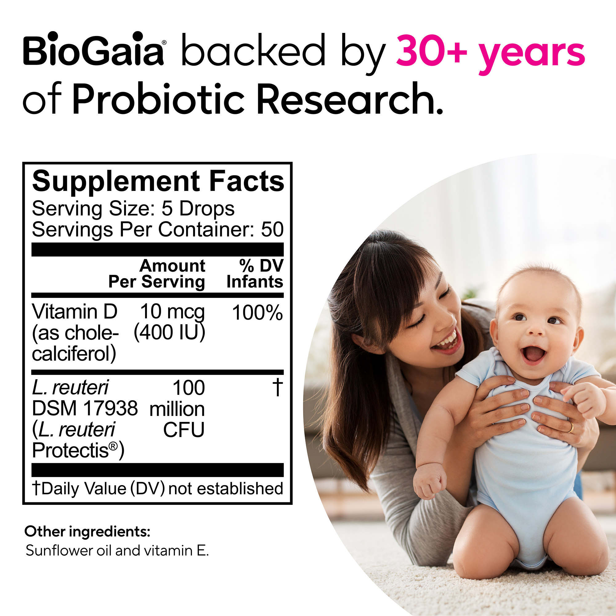 BioGaia Protectis BABY con Vitamina D - Gotas Probióticas